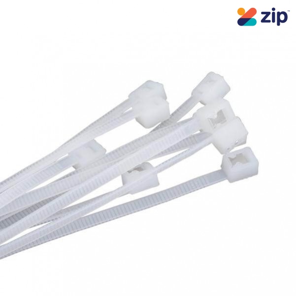 Kincrome K15809 - 280mm 100 Piece Natural Self-Cut Cable Tie Pack Cable Ties