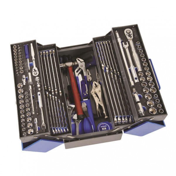 Kincrome K1620 - 1/4, 3/8 & 1/2" 164 PCE Square Drive Cantilever Tool Kit Workshop Tool Boxes & Trolleys