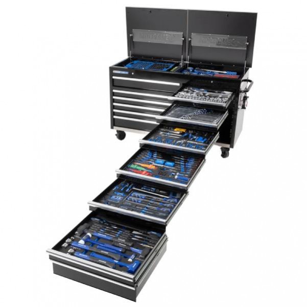 Kincrome K1771B - 524 Piece 13 Drawer Trolley Tool Kit with Bonus Cabinet Bench