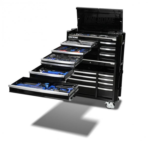 Kincrome K1957B - 480 Piece 17 Drawer (42") CONTOUR Black Workshop Tool Kit Tool Chests & Trolleys