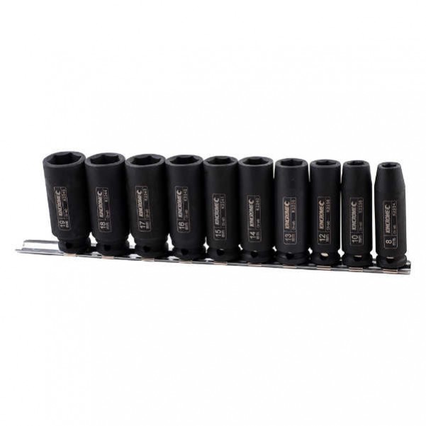 Kincrome K2093 - 10 Piece Metric 3/8" Drive Deep Impact Socket Rail Sockets & Accessories