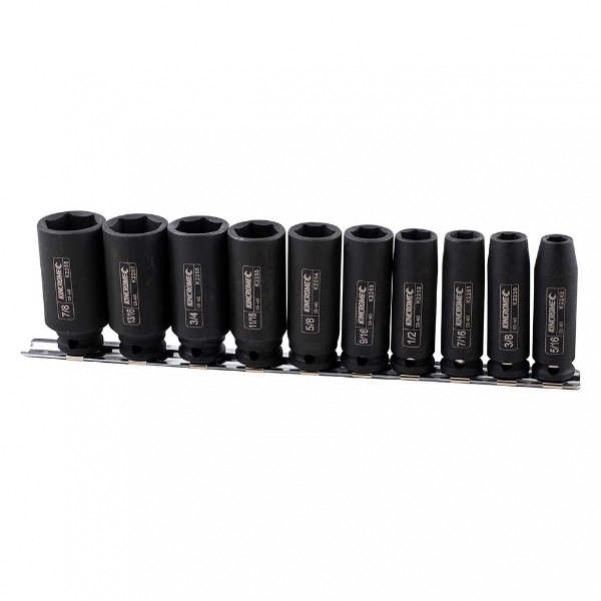 Kincrome K2094 - 10 Piece Imperial 3/8" Drive Deep Impact Socket Rail Sockets & Accessories