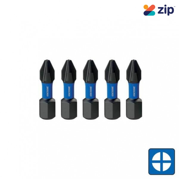 Kincrome K21221 - 25mm 5 Piece Phillips #1 Impact Bit Drill/Driver Bit Sets