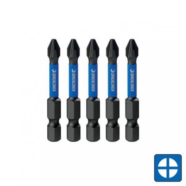Kincrome K21223 - 50mm 5 Piece Phillips #1 Impact Bit Drill/Driver Bit Sets