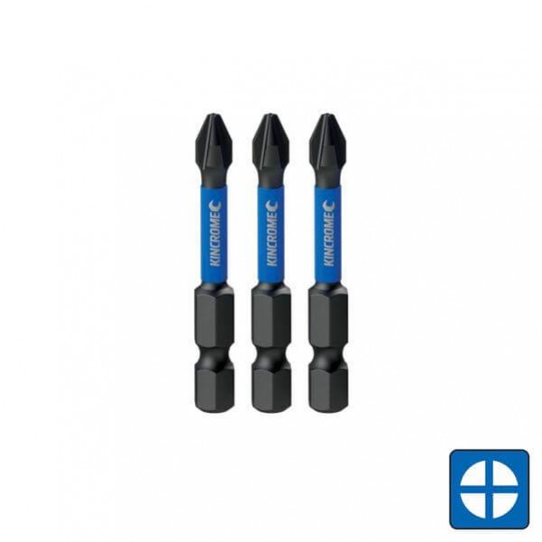Kincrome K21235 - 50mm 3 Piece Phillips #2 Impact Bit Drill/Driver Bit Sets