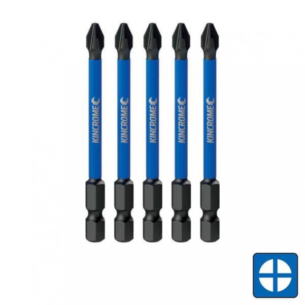 Kincrome K21244 - 75mm 5 Piece Phillips #2 Impact Bit Drill/Driver Bit Sets