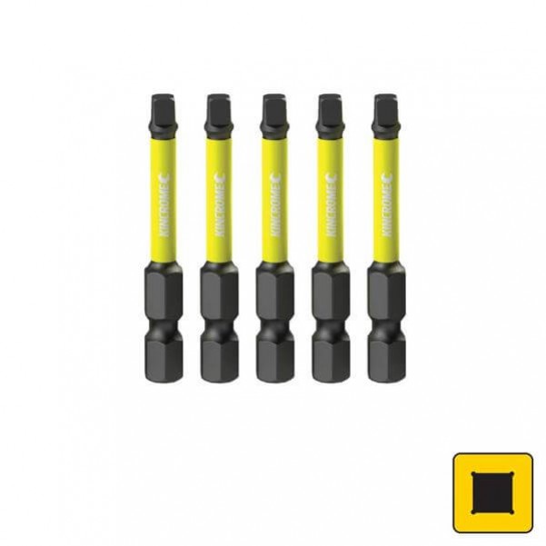 Kincrome K21264 - 50mm 5 Piece Square #1 Impact Bit Drill/Driver Bit Sets