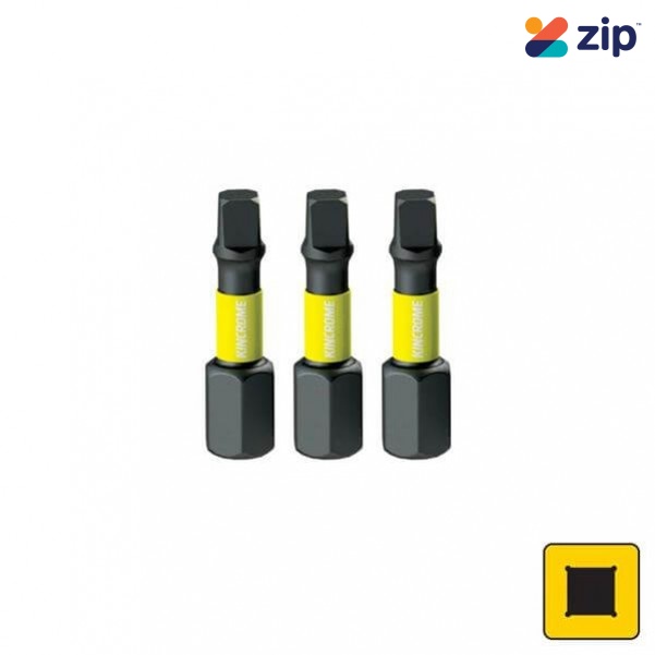 Kincrome K21270 - 25mm 3 Piece Square #2 Impact Bit Drill/Driver Bit Sets