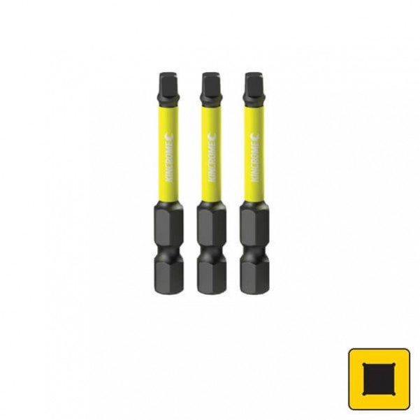 Kincrome K21275 - 50mm 3 Piece Square #2 Impact Bit Drill/Driver Bit Sets