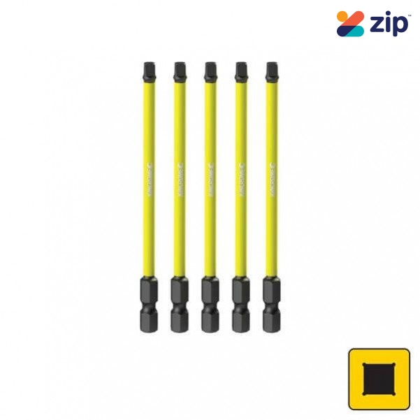 Kincrome K21288 - 100mm 5 Piece Square #2 Impact Bit Drill/Driver Bit Sets