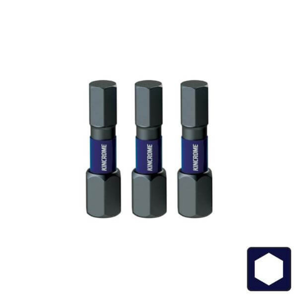 Kincrome K21337 - 5mm 25mm 3 Piece Hex Impact Bit Drill/Driver Bit Sets Kincrome K21337 - 5mm 25mm 3 Piece Hex Impact Bit Drill/Driver Bit Sets