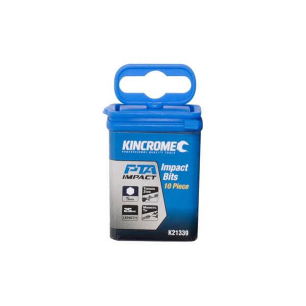 Kincrome K21339 - 5mm 25mm 10 Piece Hex Impact Bit Drill/Driver Bit Sets Kincrome K21339 - 5mm 25mm 10 Piece Hex Impact Bit Drill/Driver Bit Sets