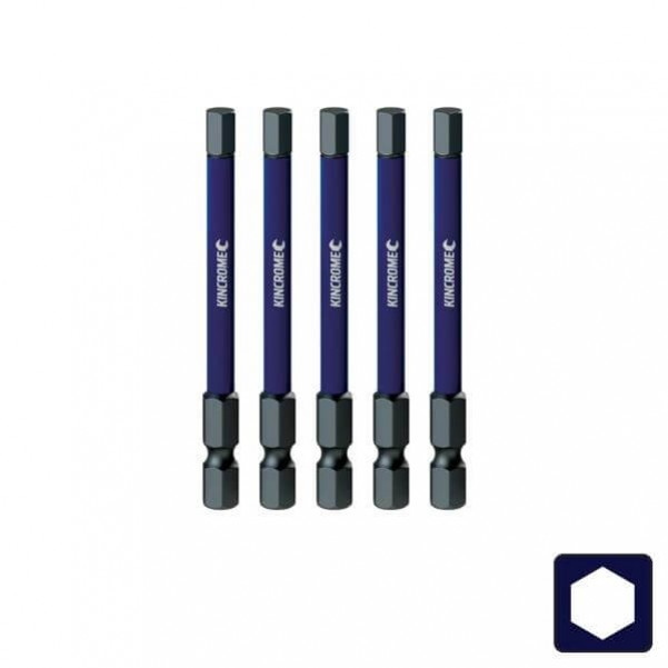 Kincrome K21351 - 5mm 75mm 5 Piece Hex Impact Bit