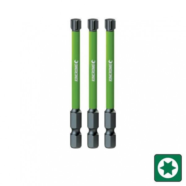 Kincrome K21395 - T20 75mm 3 Piece TORX Impact Bit Drill/Driver Bit Sets