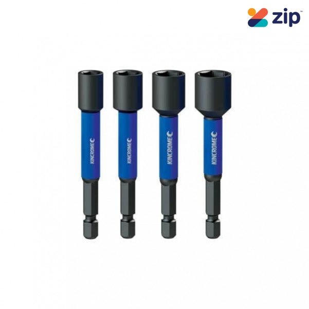 Kincrome K21509 - 100mm 4 Piece Mixed Pack Magnetic Nutsetter Impact Bit Drill/Driver Bit Sets