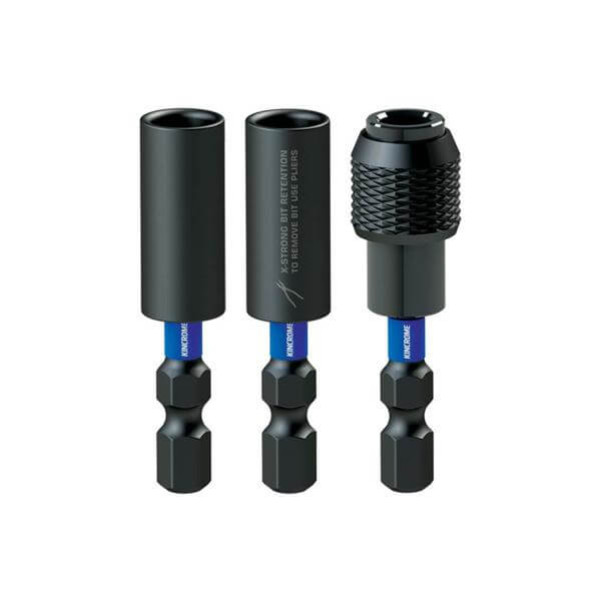 Kincrome K21510 - 50mm 3 Piece Mixed Pack Impact Magnetic Bit Coupler Sockets & Accessories Kincrome K21510 - 50mm 3 Piece Mixed Pack Impact Magnetic Bit Coupler Sockets & Accessories