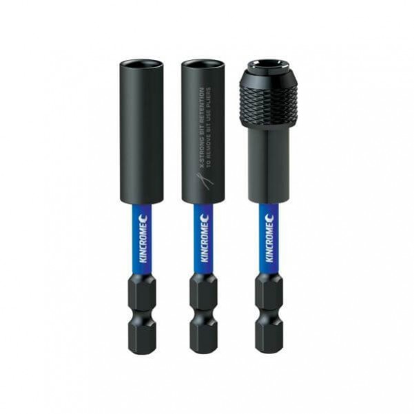 Kincrome K21511 - 75mm 3 Piece Mixed Pack Impact Magnetic Bit Coupler Sockets & Accessories