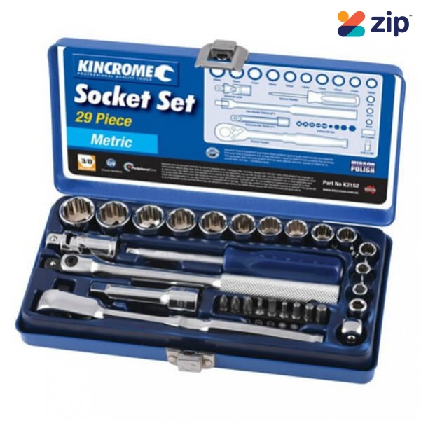 Kincrome K2152 - 29 Piece 3/8" Socket Set Square Drive - Metric