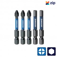 Kincrome K21521 - 5mm 50mm Mixed Pack 5 Piece Phillips #2 & Hex Impact Bit