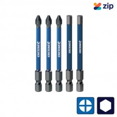 Kincrome K21522 - 5mm 75mm Mixed Pack 5 Piece Phillips #2 & Hex Impact Bit