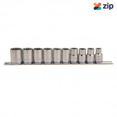 Kincrome K2174 - 10 Piece 1/2" Square Drive Socket Set On Rail Sockets & Accessories