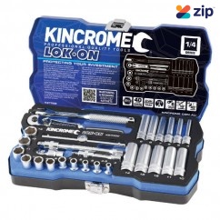 Kincrome K27002 - 28 Piece 1/4" Square Drive Metric Lok-On Socket Set