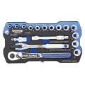 Kincrome K27020 - 18 Piece 1/2" Square Drive LOK-ON Socket Set - Metric