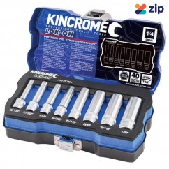 Kincrome K27051 - 8 Piece 1/4" Drive LOK-ON Socket Set - Imperial