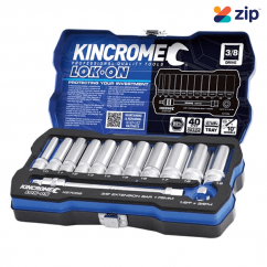 Kincrome K27056 - 13 Piece 3/8" Square Drive LOK ON Socket and Extension Bar Set - Metric