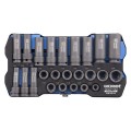 Kincrome K27074 - LOK-ON 24 PCE 1/2" Square Drive Impact Socket Set - Metric