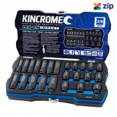 Kincrome K27080 - 24 Piece 3/8" Drive Metric Lok-On Standard & Deep Impact Socket Set