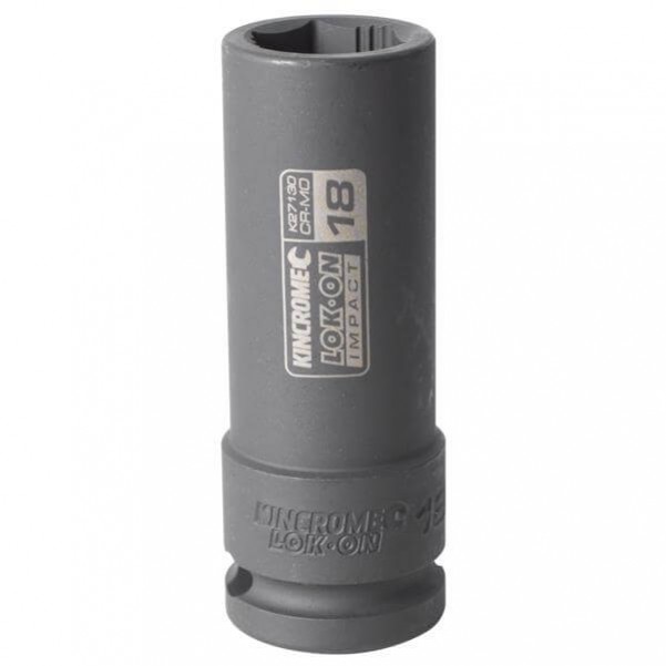 Kincrome K27130 - 18mm 1/2" Drive LOK-ON Deep Impact Socket