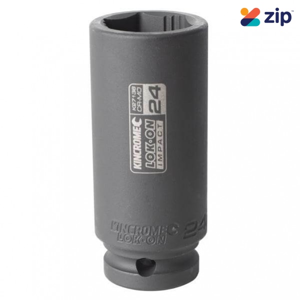 Kincrome K27136 - 24mm 1/2" Drive LOK-ON Deep Impact Socket