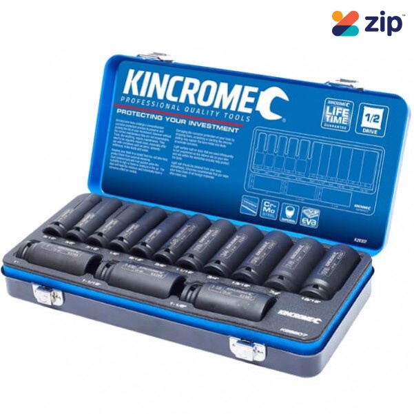 Kincrome K28207 - 1/2" 14 Piece Drive Deep Impact Socket Set -Imperial 