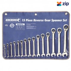 Kincrome K3016 - 15 Piece Imperial Reversible Combination Gear Spanner Set Spanner