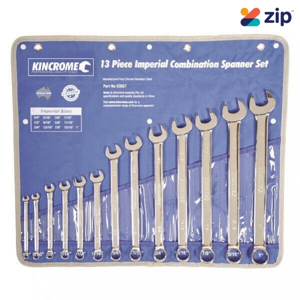 Kincrome K3027 - 13 Piece Imperial Combination Spanner Set