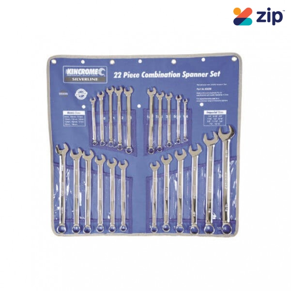 Kincrome K3029 - 22 Piece Imperial & Metric Combination Spanner Set