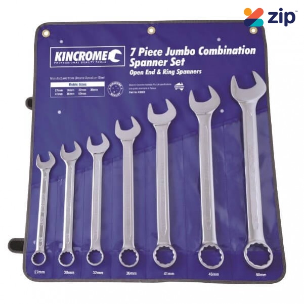 Kincrome K3035 - 7 Piece Jumbo Combination Spanner Set