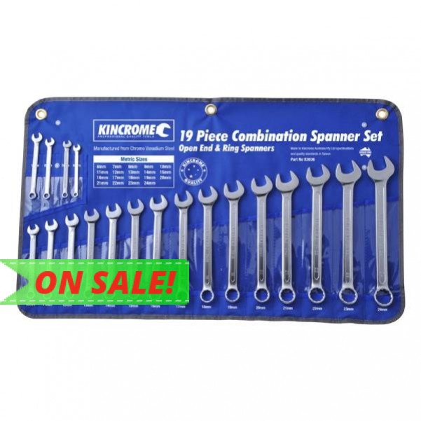Kincrome K3036 - 19 Piece Combination Spanner Set 