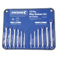 Kincrome K3052 - 12 Piece Imperial & Metric Ring Spanner Set