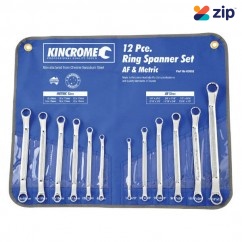 Kincrome K3052 - 12 Piece Imperial & Metric Ring Spanner Set
