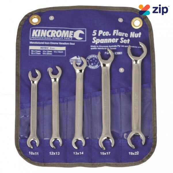 Kincrome K3061 - 5 Piece Metric Flare Nut Spanner