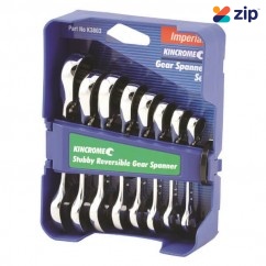 Kincrome K3803 - 8 Piece Imperial Reversible Combination Stubby Gear Spanner Set