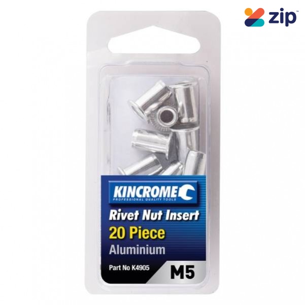 Kincrome K4905 - 20 Piece M5 Aluminum Rivet Nut Insert