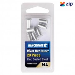 Kincrome K4954 - M4 (Zinc Coated Steel) 20 Pack Rivet Nut Insert