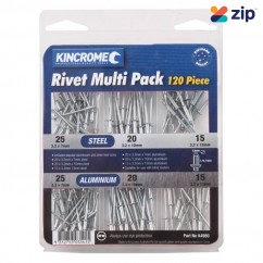 Kincrome K4980 - 120 Piece Aluminium Rivet Multi Pack