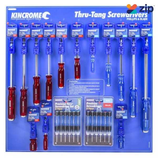 Kincrome K50032 - 48 Piece Blade & Phillips Thru-Tang Screwdriver Merchandiser