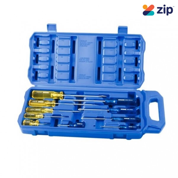 Kincrome K5052 - 10 Piece Screwdriver Set Acetate Handle Drill/Driver Bit Sets