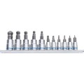 Kincrome K5423 - 11 Piece 1/4 & 3/8" Drive Short Series BALL-END Hex Socket Set