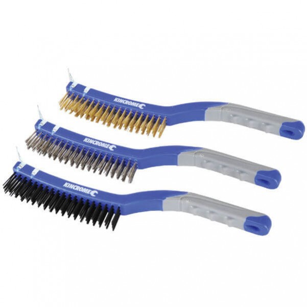 Kincrome K6370 - 3 Piece Large Wire Brush Set  Scraping Tools